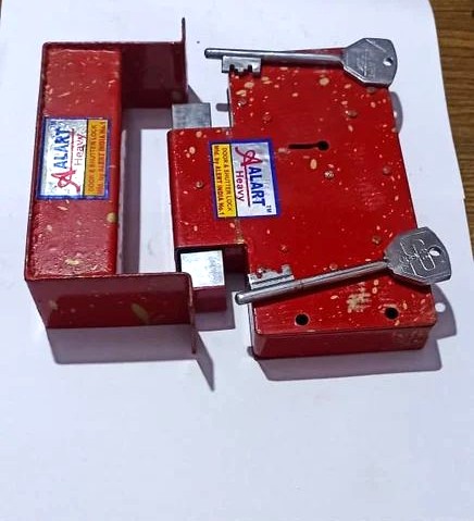 Double Action Red Godown Lock